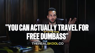 Tristan Tate Reveals How to Travel for Free DELETED [upl. by Anytsyrk27]