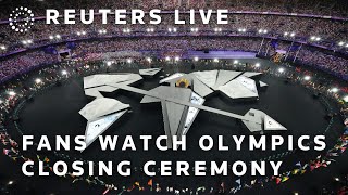 LIVE Fans watch the Olympics closing ceremony in Paris [upl. by Hum]