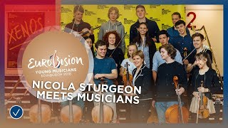 First Minister of Scotland Nicola Sturgeon meets Eurovision Young Musicians [upl. by Noslien]