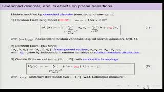 Michael Aizenman  On the Decay of Correlations Under Quenched Disorder [upl. by Keir59]