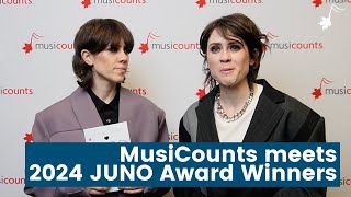 MusiCounts Meets 2024 JUNO Award Winners [upl. by Leidgam]