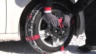 Łańcuchy śniegowe 9mm Modula Polaire Steel Grip System błyskawiczny demontaż snow chain Schneeketten [upl. by Yddur]