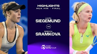 Laura Siegemund vs Rebecca Sramkova  2024 Hua Hin Final  WTA Match Highlights [upl. by Naujik]