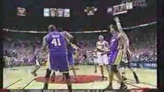 Kobe Bryant blocks Arvydas Sabonis for the game winner [upl. by Ekoorb]