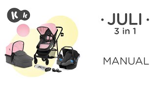 Kinderkraft JULI 3in1 pushchair How to video  Tutorial [upl. by Ardnuhsal553]