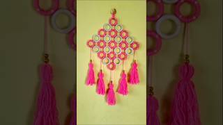 Wall hanging decoration idea diy craft wallhangingcraftideas best bestoutofwaste [upl. by Annunciata]