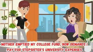 Mother Emptied My College Fund Now Demands I Pay for Stepsisters University Expenses [upl. by Nylzaj474]