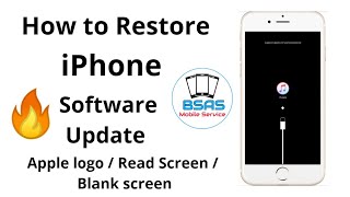 HOW TO Restore iPhone Apple logo  Read Screen Blank screen Update 🔥 Hindi [upl. by Hose765]