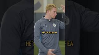 De Bruyne ROASTS Erling Haaland over his FC 25 card 🤣 shorts football soccer [upl. by Terrell]