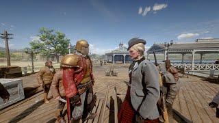 Teddy Brown and His Boys VS Jessica LeClerk and Juggernauts  Red Dead Redemption 2  NPC Battles [upl. by Ahsiel]