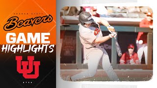 Oregon State Baseball Highlights 31624 vs Utah [upl. by Oiramaj21]