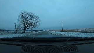 Snowy drive to town in Texas to with Muddyfeet [upl. by Oniratac930]