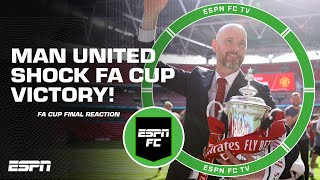 MAN UNITED SHOCK MAN CITY Will this buy Erik ten Hag time 👀 FA CUP REACTION  ESPN FCESPN FC [upl. by Juditha]