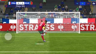 Penalty Shootout UEFA Euro 2024 Quater Finals Match France Vs Portugal In EA Sports Fc Mobile [upl. by Sawyor]