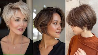 Shaggy Layered Haircut With Bangs Chin Length Hairstyles Choppy Layered Bob Haircut haircut [upl. by Enelehs43]