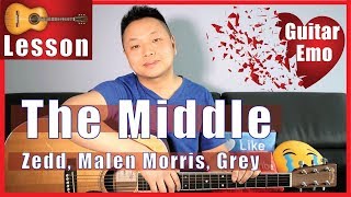 The Middle  Zedd Maren Morris Guitar Tutorial  NO CAPO [upl. by Stanzel]