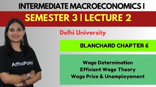 Intermediate Macroeconomics I  BAh ECONOMICS SEM 3  LABOUR MARKET  BLANCHARD CH 6  LEC 2 [upl. by Aneerhs514]