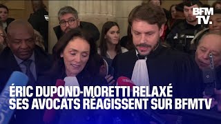 Éric DupondMoretti relaxé ses avocats réagissent sur BFMTV [upl. by Stedman]