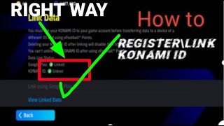 How to register Konami idAccount efootball 2024 mobileReake Gamerkonami id link [upl. by Nyladgam914]