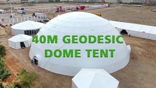 40m Geodesic Dome Tent from LIRI Tent Tent for Rally Campsite [upl. by Lotty120]