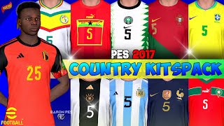 PES 2017 FULL COUNTRY KITS UPDATE 2024 [upl. by Brnaby263]