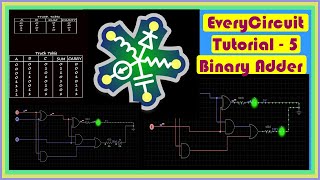 EveryCircuit  Binary Adder  Tutorial 5 [upl. by Thora566]