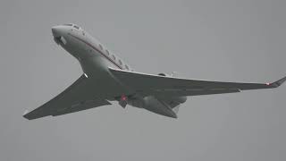 GULFSTREAM G600 A9CBRN BAHRAIN ROYAL FLIGHT DEPARTING FROM FARNBOROUGHEGLF 9112024 [upl. by Othe309]