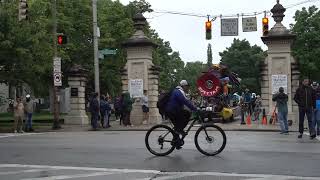 The 2024 Kinetic Sculpture Race false start [upl. by Ynohtnakram]