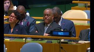 President Edgard Leblanc korije Kaye Donald Trump nan 79e assembly nations unies an [upl. by Angel950]