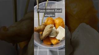 Classic Filipino street food cart mainstays filipinosnacks deepfried tusoktusok [upl. by Aikas]