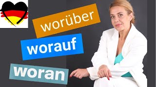 Предложное управление немецких глаголов Worauf Wofür Woran Verben mit Präpositionen [upl. by Rfinnej]