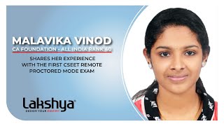 Malavika shares her experience with the first CSEET Remote Proctored Mode Exam [upl. by Anaiad]