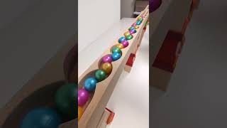 marble Run Race ASMR 159 Wooden Wave Course Colorful Marbles marblerun marblerunrace asmr [upl. by Mont91]