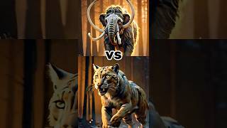 Smilodon vs Giant mammoth  smilodon vs Giant mammoth  animals trending tigerlion [upl. by Sivart]