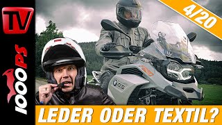 Ausrüstung und Sicherheit Welche Motorradbekleidung passt für meine Anforderung Leder oder Textil [upl. by Elletnahc455]