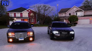 2 Chrysler 300’s Cutting Up In Traffic At Night [upl. by Amund780]