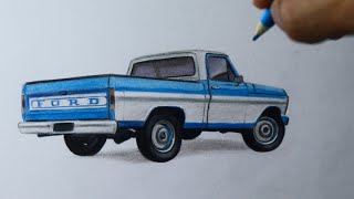 Como desenhar uma FORD F1000 [upl. by Mcfadden520]