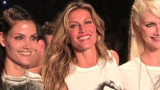 Supermodel Gisele Bundchen makes teary last catwalk turn [upl. by Rachelle]