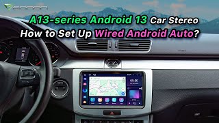 How to Set Up Wired Android Auto  Eonon A13 Series Android 13 Car Stereo [upl. by Kauffman530]