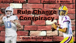 NFL Rule Change Conspiracy 🤔 First Mock Draft [upl. by Bittner]