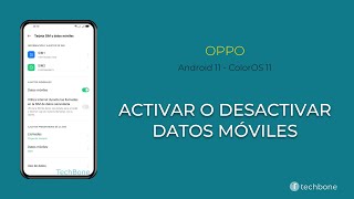 Activar o desactivar los Datos móviles  Oppo Android 11  ColorOS 11 [upl. by Anirahs]