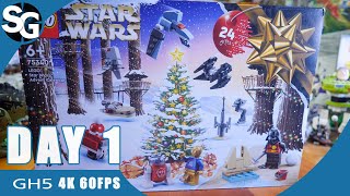 LEGO Star Wars Advent Calendar 2022 Unboxing Set 75340  Day 1 [upl. by Federica]