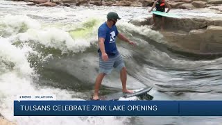 Tulsans celebrate Zink Lake opening [upl. by Niwred]