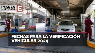 Verificación vehicular 2024 fechas y costos en CDMX y Edomex [upl. by Enortna]