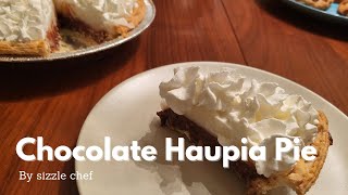 Hawaiian Chocolate Haupia Pie Recipe  Hawaiian Coconut Pudding [upl. by Anaujit]