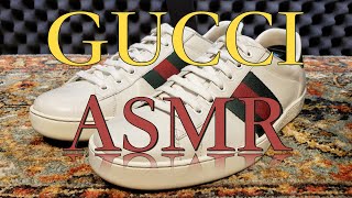 ASMR GUCCI SNEAKER Cleaning  How To Clean White GUCCI Sneakers [upl. by Mcconnell14]