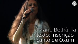 Maria Bethânia  Texto Inscrição  Canto de Oxum  Dentro do Mar Tem Rio [upl. by Buehler]