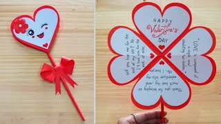 DIY Valentines Day Greeting Card  How To Make Valentines Card  Valentines Day Making Easy ❤️ [upl. by Trinia929]