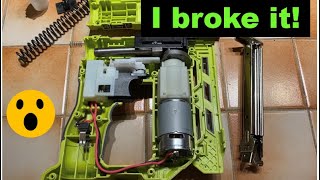 Ryobi 18v One Stapler Repair Gone wrong [upl. by Kolnos]