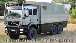 500 HP  SixWheel Drive  UNICAT Expedition Vehicle TC78 FAMILY SUITE MAN TGS 33510 6X6 X4 [upl. by Mchail]